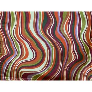 Crate & Barrel Waves Placemats Green Mod design Boho‎ set of 6 100%Cotton groovy